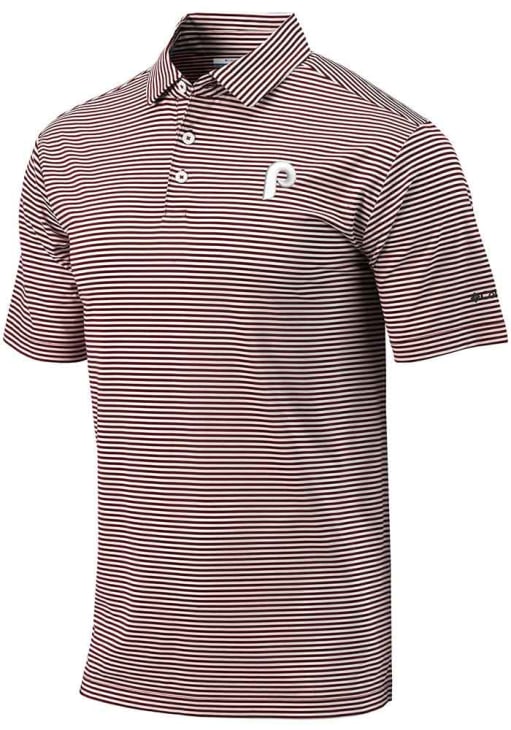 Columbia Philadelphia Phillies Mens Maroon Club Invite Short Sleeve Polo