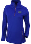 Main image for Columbia Florida Gators Womens Blue Heat Seal Omni-Wick Outward Nine Qtr Zip