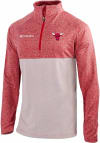 Main image for Columbia Chicago Bulls Mens Red Heat Seal Omni-Wick Rockin It Long Sleeve 1/4 Zip Pullover