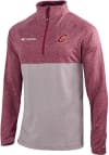Main image for Columbia Cleveland Cavaliers Mens Red Heat Seal Omni-Wick Rockin It Long Sleeve 1/4 Zip Pullover