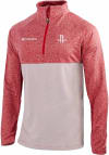 Main image for Columbia Houston Rockets Mens Red Heat Seal Omni-Wick Rockin It Long Sleeve 1/4 Zip Pullover