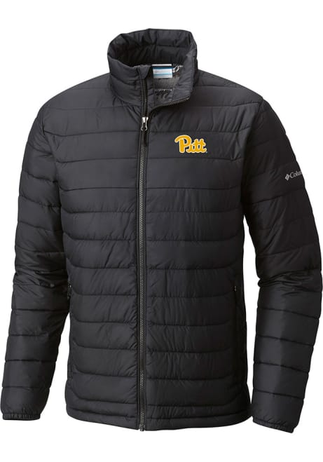 Mens Pitt Panthers Black Columbia Powder Lite Heavyweight Jacket