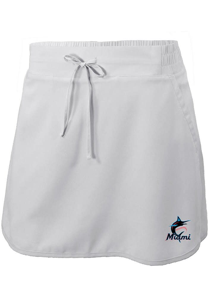 Miami Marlins Columbia Womens WHITE Heat Seal Omni Wick Lakewood Pines Shorts