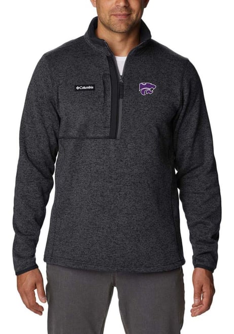 Mens K-State Wildcats Black Columbia Sweater Weather 1/4 Zip Pullover