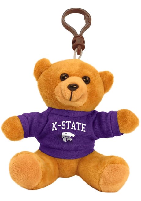 Brown K-State Wildcats 4 Inch Bear Keychain