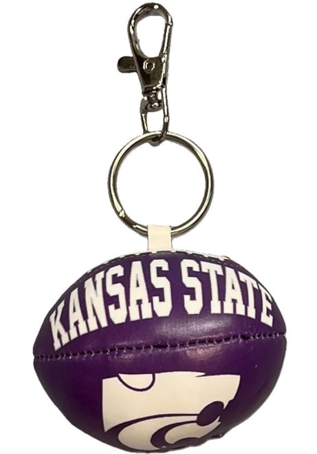 Purple K-State Wildcats Softee Football Keychain