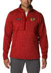 Main image for Columbia Chicago Blackhawks Mens Red Sweater Weather Long Sleeve 1/4 Zip Pullover
