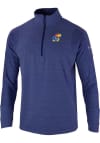 Main image for Columbia Kansas Jayhawks Mens Navy Blue Catch it Thin Long Sleeve 1/4 Zip Pullover