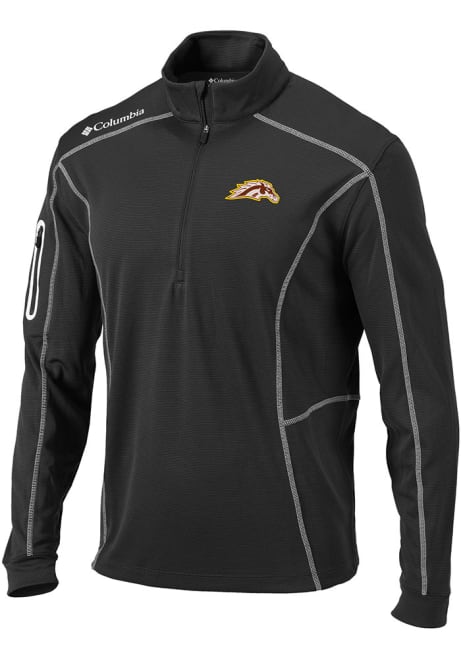 Mens Western Michigan Broncos Grey Columbia Shotgun Qtr Zip Pullover