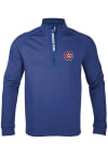 Main image for Levelwear Chicago Cubs Mens Blue Calibre Long Sleeve 1/4 Zip Pullover