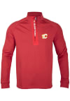 Main image for Levelwear Calgary Flames Mens Red Calibre Long Sleeve 1/4 Zip Pullover