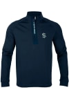 Main image for Levelwear Seattle Kraken Mens Navy Blue Calibre Long Sleeve 1/4 Zip Pullover