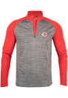 Main image for Levelwear Cincinnati Reds Mens Charcoal Vandal Long Sleeve 1/4 Zip Pullover