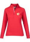 Main image for Levelwear Calgary Flames Womens Red Essence 1/4 Zip Pullover