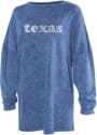 Texas Womens Blue Long Sleeve T Shirt