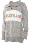 Main image for Cleveland Womens Grey Cozy Quarter Zip 1/4 Zip Pullover