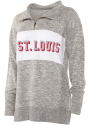 St Louis Womens Cozy Quarter Zip Grey 1/4 Zip Pullover