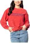 Main image for SMU Mustangs Womens Red Corded Crew Sweatshirt