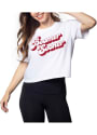Oklahoma Sooners Womens Short n Sweet Crop T-Shirt - White