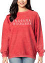 Indiana Hoosiers Womens Corded Crew Sweatshirt - Crimson