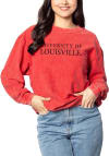 Main image for Louisville Cardinals Womens Red Corded Crew Sweatshirt