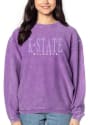 K-State Wildcats Womens Corded Crew Sweatshirt - Purple