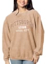 Pittsburgh Womens Corded Crew Sweatshirt - Tan