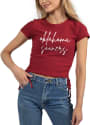 Oklahoma Sooners Womens Side Cinch T-Shirt - Crimson