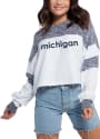 Michigan Wolverines Womens Cozy Colorblock T-Shirt - White