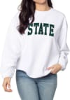 Main image for Womens White Michigan State Spartans Corded Crew Sweatshirt