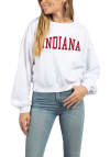 Main image for Womens White Indiana Hoosiers Campus Crop Crew Sweatshirt