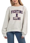 Main image for Illinois Fighting Illini Womens Grey Old School Crew Sweatshirt