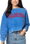 Main image for Philadelphia Womens Blue Boxy Pullover Crew Sweatshirt