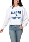 Main image for Washburn Ichabods Womens White Corded Crop Crew Sweatshirt