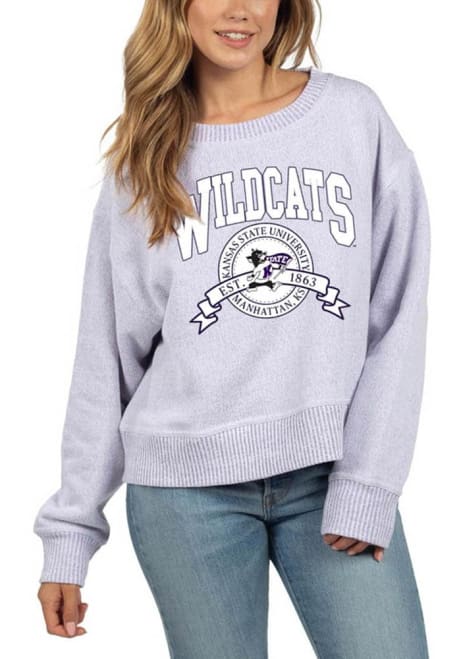 Womens Purple K-State Wildcats Cool Down Crew Sweatshirt