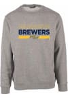 Main image for Levelwear Milwaukee Brewers Mens Grey City Connect Zane Long Sleeve Crew Sweatshirt