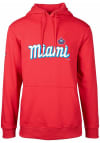 Main image for Levelwear Miami Marlins Mens Red City Connect Podium Long Sleeve Hoodie