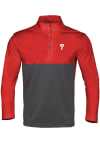 Main image for Levelwear Philadelphia Phillies Mens Red Pursue Long Sleeve 1/4 Zip Pullover