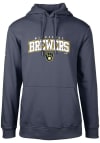 Main image for Levelwear Milwaukee Brewers Mens Navy Blue Podium Long Sleeve Hoodie