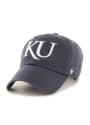 Kansas Jayhawks 47 Clean Up Adjustable Hat - Navy Blue
