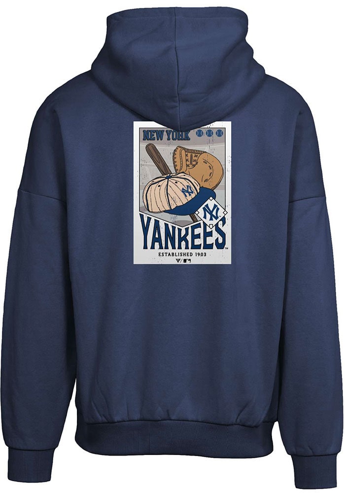 Levelwear New York Yankees Mens NAVY Contact Cooperstown Hoodie