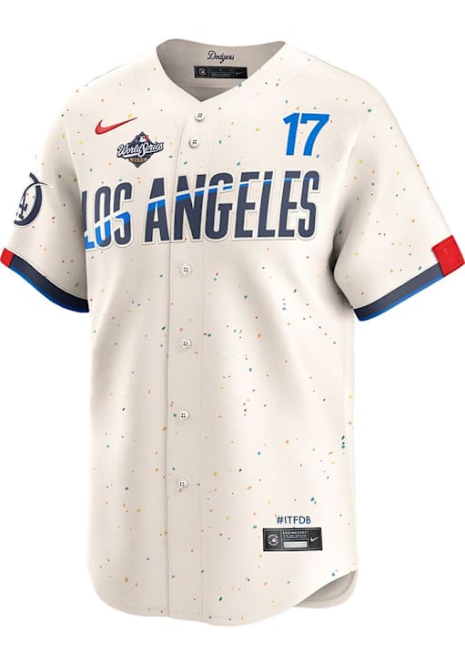 Shohei Ohtani Nike Los Angeles Dodgers Mens Ivory 2025 World Series Participant Limited Baseball J..