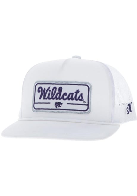 K-State Wildcats Hooey 5-Panel Rope Trucker Mens Snapback - White