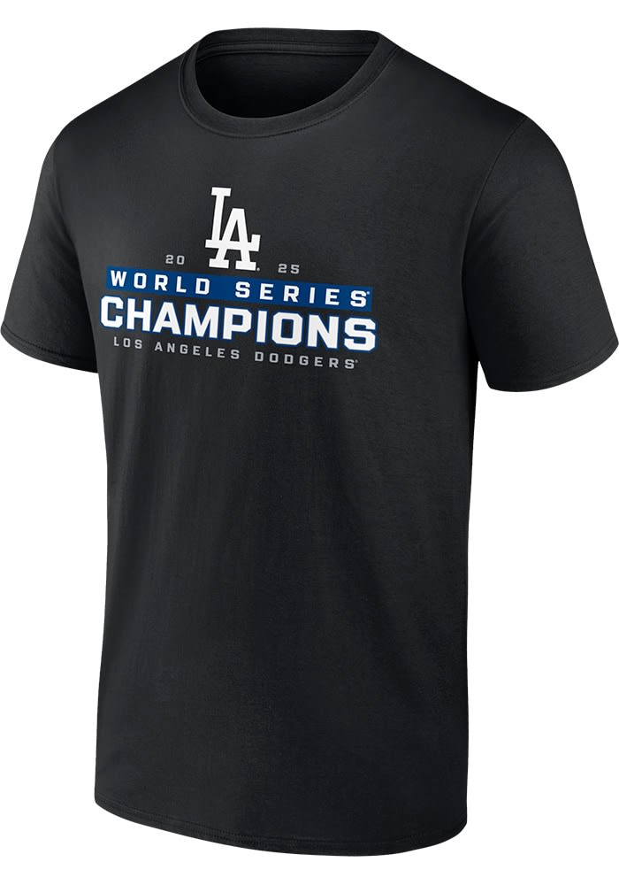 Los Angeles Dodgers Mens BLACK 2025 World Series Champions Big and