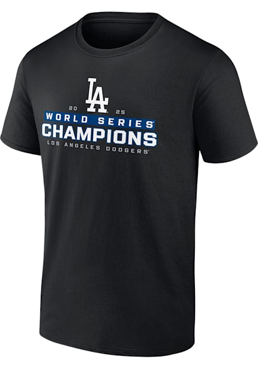 Los Angeles Dodgers Mens BLACK 2025 World Series Champions Big and