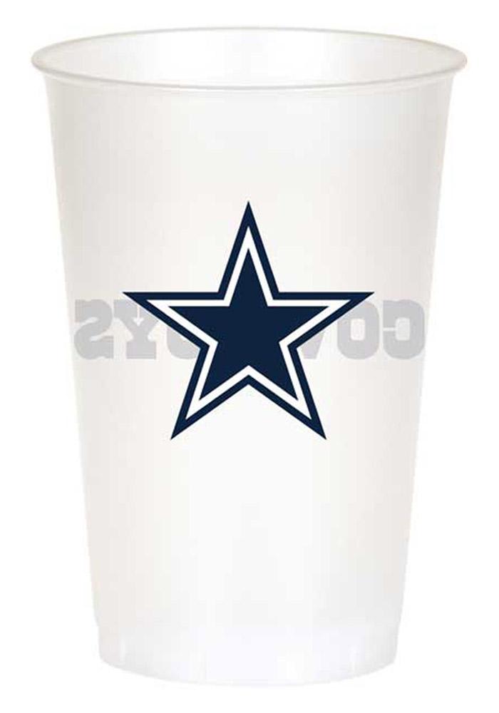 Duck House 20 Pcs Dallas Cowboys Disposable Paper Cups With Teams Logos & Colors For Picnic Or Tailgate Party 