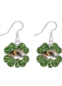 Missouri Tigers Womens Glitter Shamrock Earrings - Green