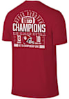 Main image for Indiana Hoosiers 2025 Big Ten Football Champions Never Daunted Short Sleeve T Shirt - Crimson