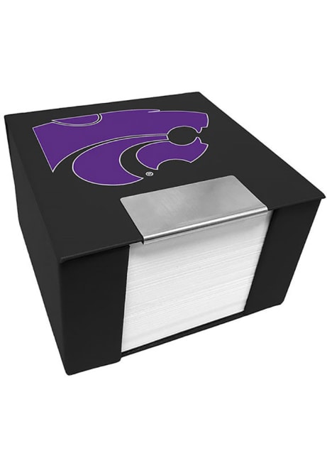 Black K-State Wildcats Leather Case Sticky Notes