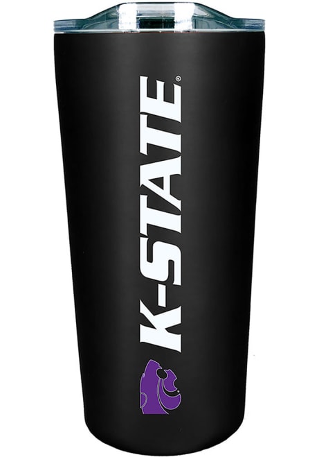 Black K-State Wildcats Team Logo 18oz Soft Touch Stainless Steel Tumbler
